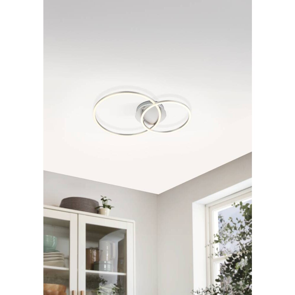 Eglo PALMAVES Lámpara de Techo LED Níquel-mate, Plata, 2 luces main product photo