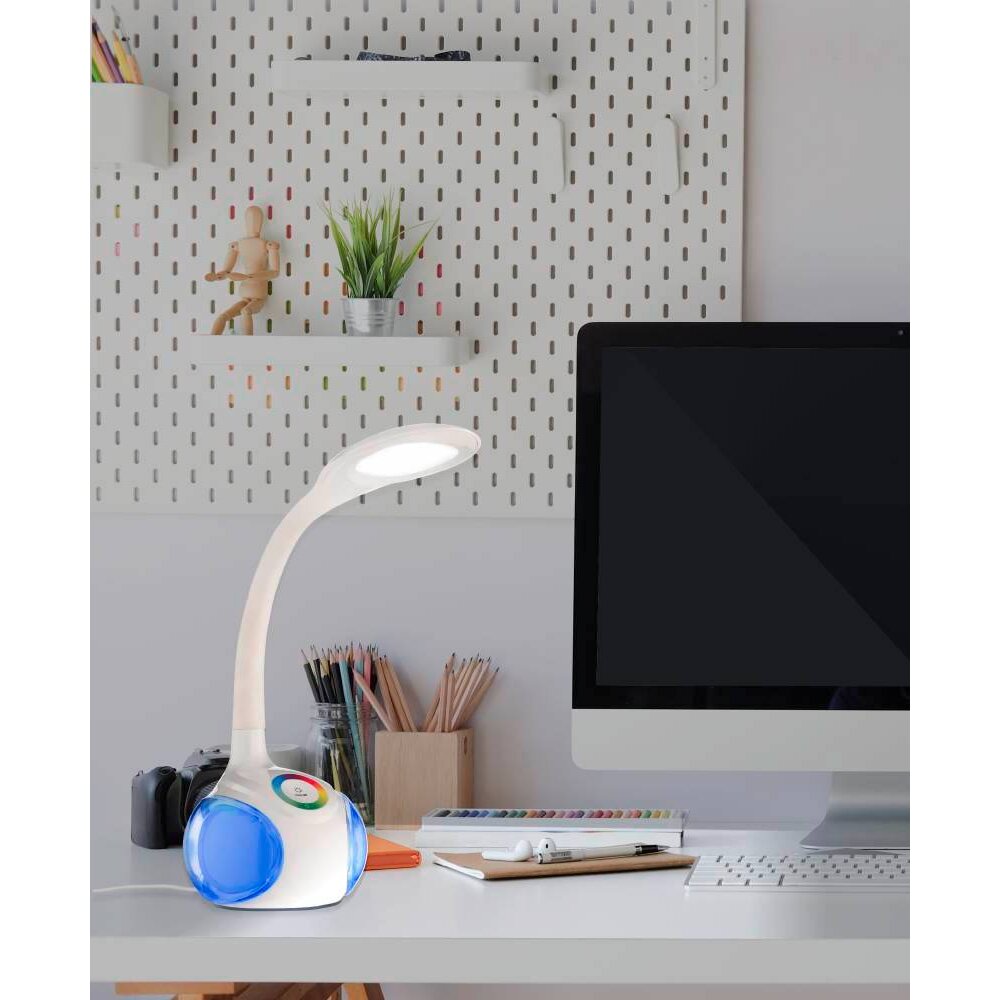 Eglo ARCONES Lámpara de mesa LED Blanca, 1 luz, Cambia de color main product photo