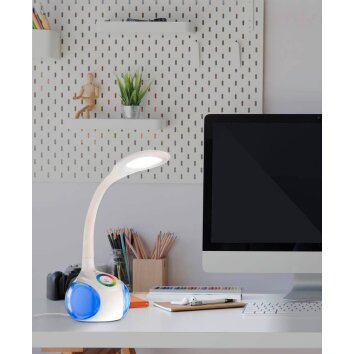 Eglo ARCONES Lámpara de mesa LED Blanca, 1 luz, Cambia de color