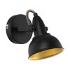 Eglo THORNTON Aplique dorado, Negro, 1 luz