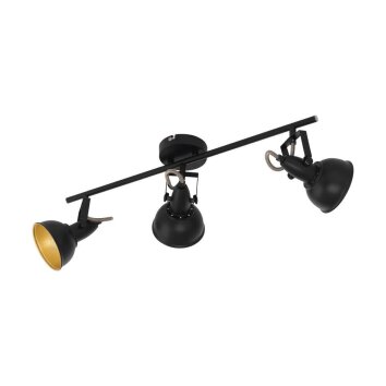 Eglo THORNTON Lámpara de Techo dorado, Negro, 3 luces