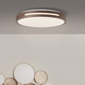 Brilliant Woodbury Lámpara de Techo LED Blanca, 1 luz
