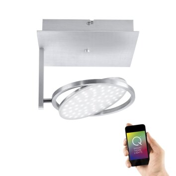 Lámpara de Techo Paul Neuhaus Q-Orbit LED Aluminio, 1 luz, Mando a distancia