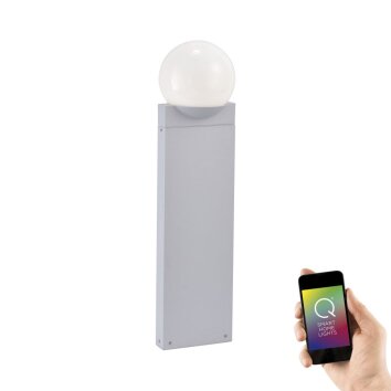 Paul Neuhaus Q-LINO Poste de Jardín LED Blanca, 1 luz, Mando a distancia, Cambia de color