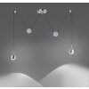 Paul Neuhaus Q-ADAM Lámpara Colgante LED Acero inoxidable, 2 luces, Mando a distancia, Cambia de color