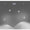Paul Neuhaus Q-ADAM Lámpara Colgante LED Acero inoxidable, 2 luces, Mando a distancia, Cambia de color