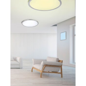 Trio WIZ GRIFFIN Lámpara de Techo LED Níquel-mate, 1 luz, Mando a distancia, Cambia de color