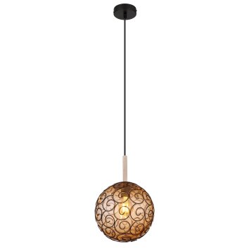 Globo MAXI Lámpara Colgante Crudo, Negro, 1 luz