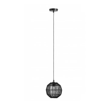 Globo HERMI Lámpara Colgante Negro, 1 luz