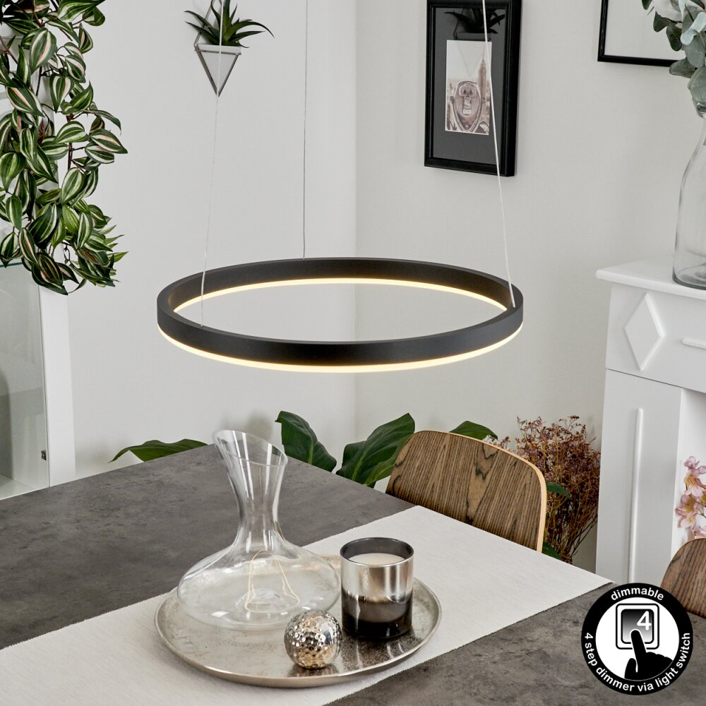 Barril Lámpara Colgante LED Negro, 1 luz main product photo