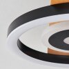 Taboneira Lámpara de Techo LED Crudo, Negro, Blanca, 1 luz