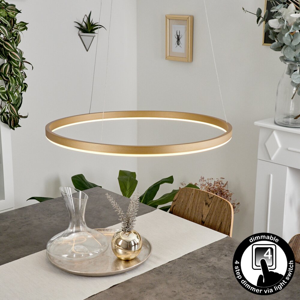 Barril Lámpara Colgante LED Latón, 1 luz main product photo
