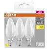 OSRAM CLASSIC B Juego de 3 LED E14 5,5 watt 2700 Kelvin 806 Lumen