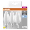 OSRAM CLASSIC B Juego de 3 LED E14 5,5 watt 4000 Kelvin 806 Lumen