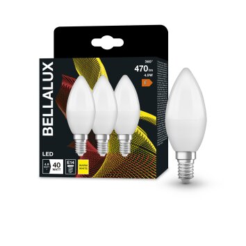 BELLALUX® CLB Juego de 3 LED E14 4,9 watt 2700 Kelvin 470 Lumen