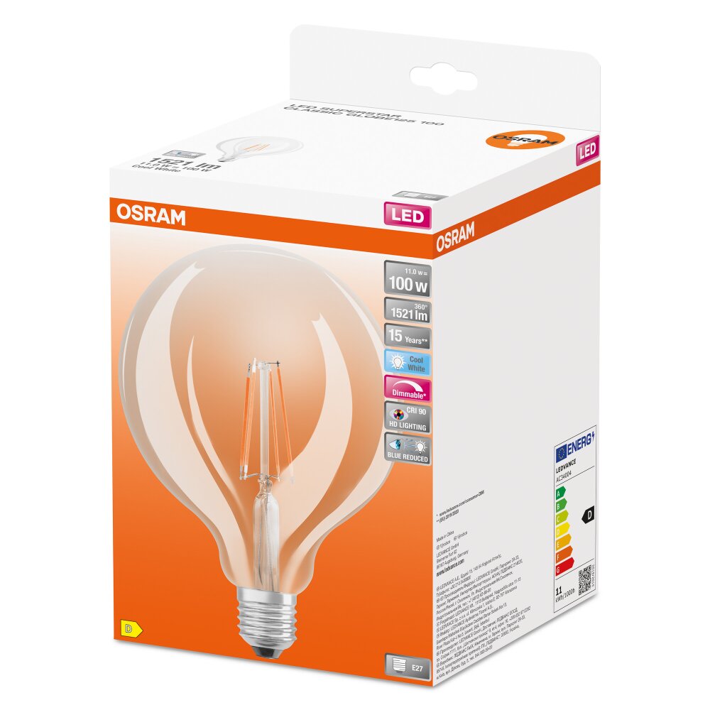 OSRAM SUPERSTAR LED E27 11 W 4000 Kelvin 1521 Lumen main product photo