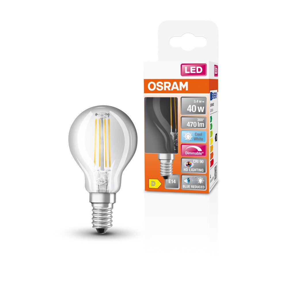 OSRAM SUPERSTAR LED E14 3,4 W 4000 Kelvin 470 Lumen main product photo
