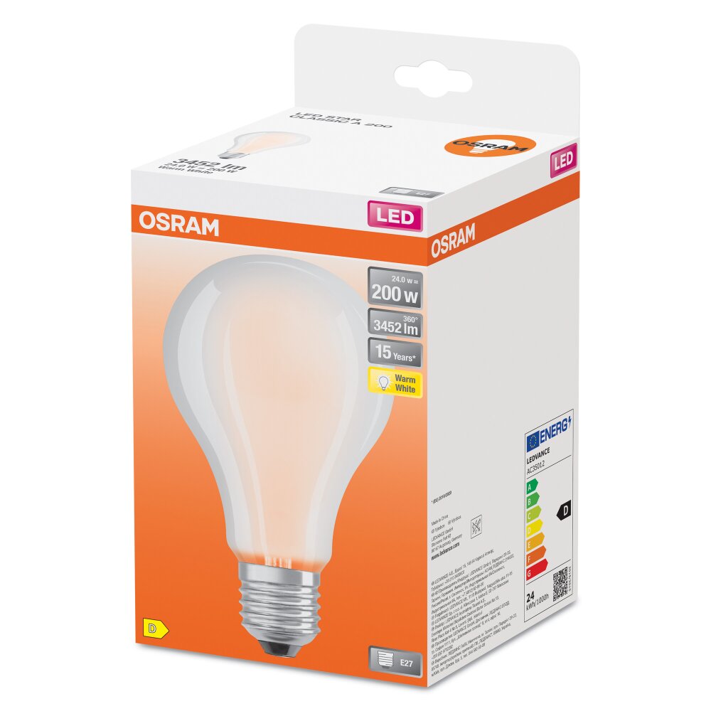 OSRAM CLASSIC A LED E27 24 W 2700 Kelvin 3452 Lumen main product photo