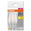 OSRAM CLASSIC B Juego de 2 LED E14 4 watt 2700 Kelvin 470 Lumen