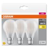 OSRAM CLASSIC A Juego de 3 LED B22d 6,5 watt 2700 Kelvin 806 Lumen