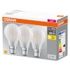 OSRAM CLASSIC A Juego de 3 LED B22d 6,5 watt 2700 Kelvin 806 Lumen