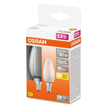 OSRAM LED Retrofit Juego de 2 E14 4 watt 2700 Kelvin 470 Lumen