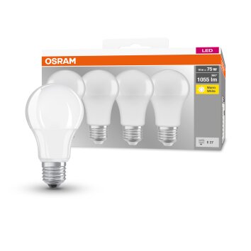 OSRAM CLASSIC A Juego de 4 LED E27 10 watt 2700 Kelvin 1055 Lumen