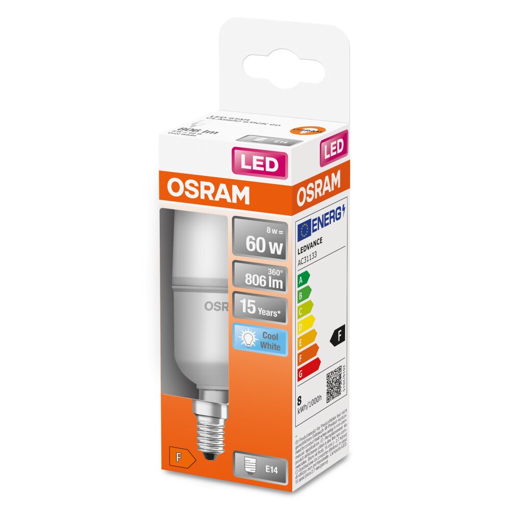 OSRAM LED STAR E14 8 W 4000 Kelvin 806 Lumen main product photo