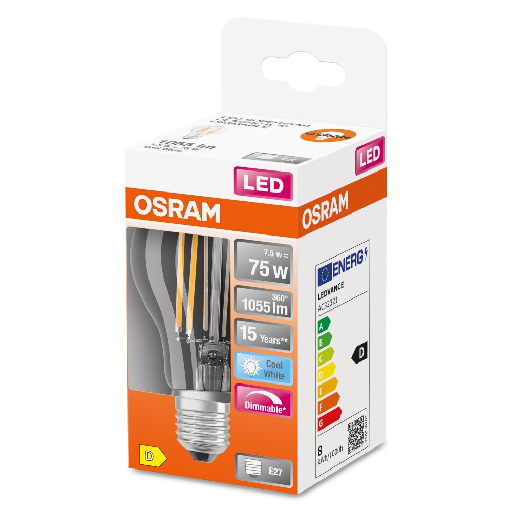 OSRAM LED Retrofit E27 7,5 W 4000 Kelvin 1055 Lumen main product photo