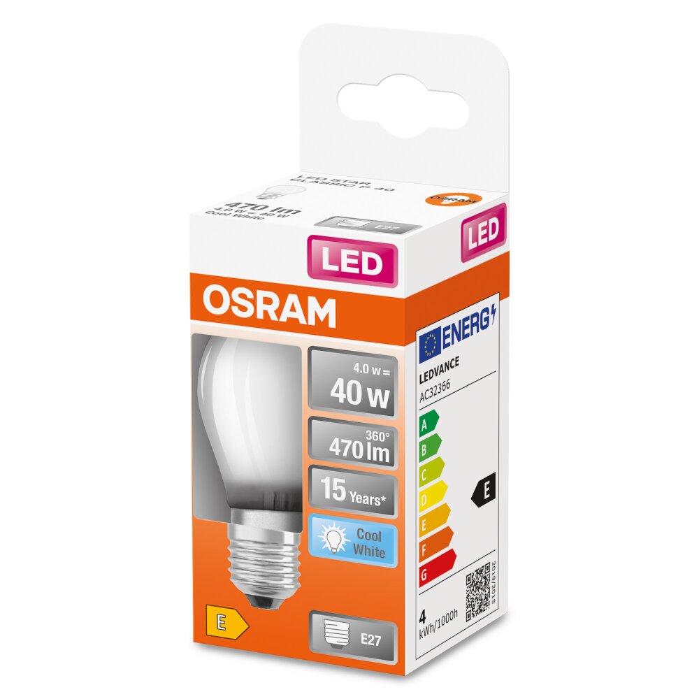 OSRAM LED Retrofit E27 4 W 4000 Kelvin 470 Lumen main product photo