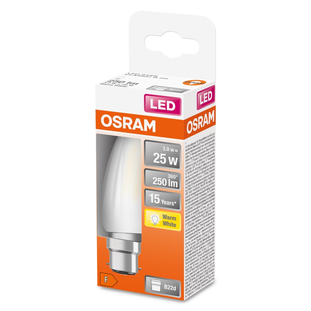 OSRAM LED Retrofit B22d 2,5 W 2700 Kelvin 250 Lumen main product photo