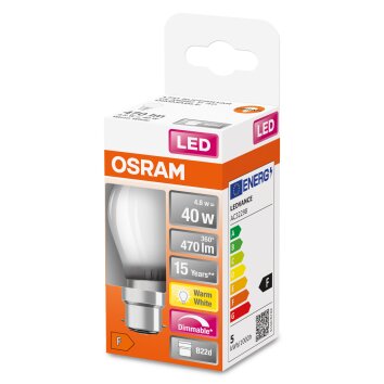 OSRAM LED Retrofit B22d 4,8 W 2700 Kelvin 470 Lumen