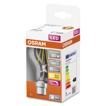 OSRAM LED Retrofit B22d 6,5 W 2700 Kelvin 806 Lumen