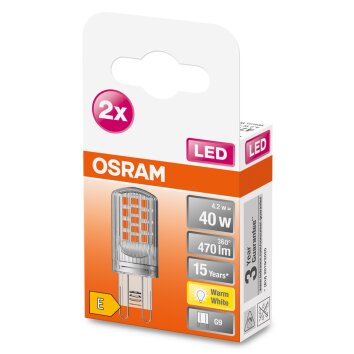 OSRAM LED PIN Juego de 2 G9 4,2 watt 2700 Kelvin 470 Lumen