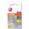 OSRAM LED BASE PIN Juego de 3 G9 2,6 watt 2700 Kelvin 320 Lumen