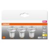 OSRAM LED STAR PAR16 Juego de 3 GU10 2,6 W 2700 Kelvin 230 Lumen