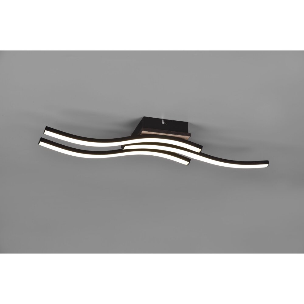 Reality Route Lámpara de Techo LED Color madera, Negro, 3 luces main product photo