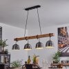 Sontey Lámpara Colgante Crudo, Negro, 4 luces