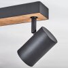 Javel Lámpara de Techo Marrón, Color madera, Negro, 6 luces