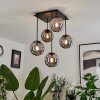 Salamonde Lámpara de Techo Negro, 5 luces