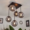 Salamonde Lámpara de Techo Negro, 5 luces