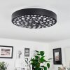 Agodim Lámpara de Techo LED Negro, Blanca, 1 luz, Mando a distancia, Cambia de color