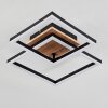 Walschbronn Lámpara de Techo LED Marrón, Color madera, Negro, 1 luz