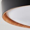 Louea Lámpara de Techo LED Marrón, Color madera, Negro, 1 luz