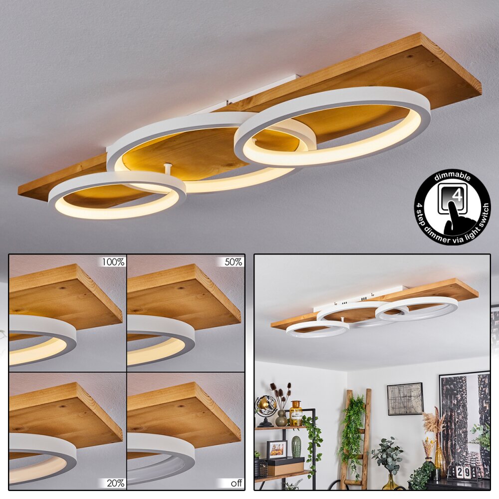 Pompu Lámpara de Techo LED Crudo, Blanca, 1 luz main product photo