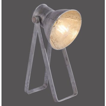 Leuchten-Direkt SAMIA Lámpara de Mesa Gris, 1 luz
