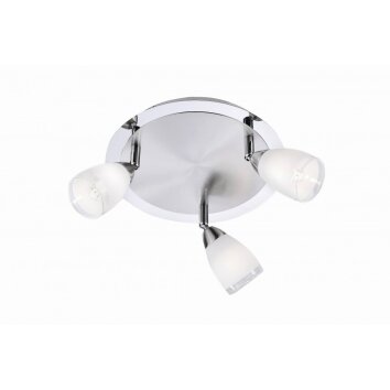 Leuchten-Direkt VINO Lámpara de techo Acero inoxidable, 3 luces