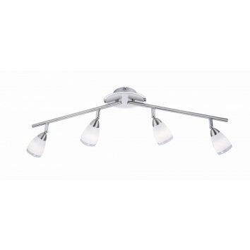 Leuchten-Direkt VINO Lámpara de techo Acero inoxidable, 4 luces
