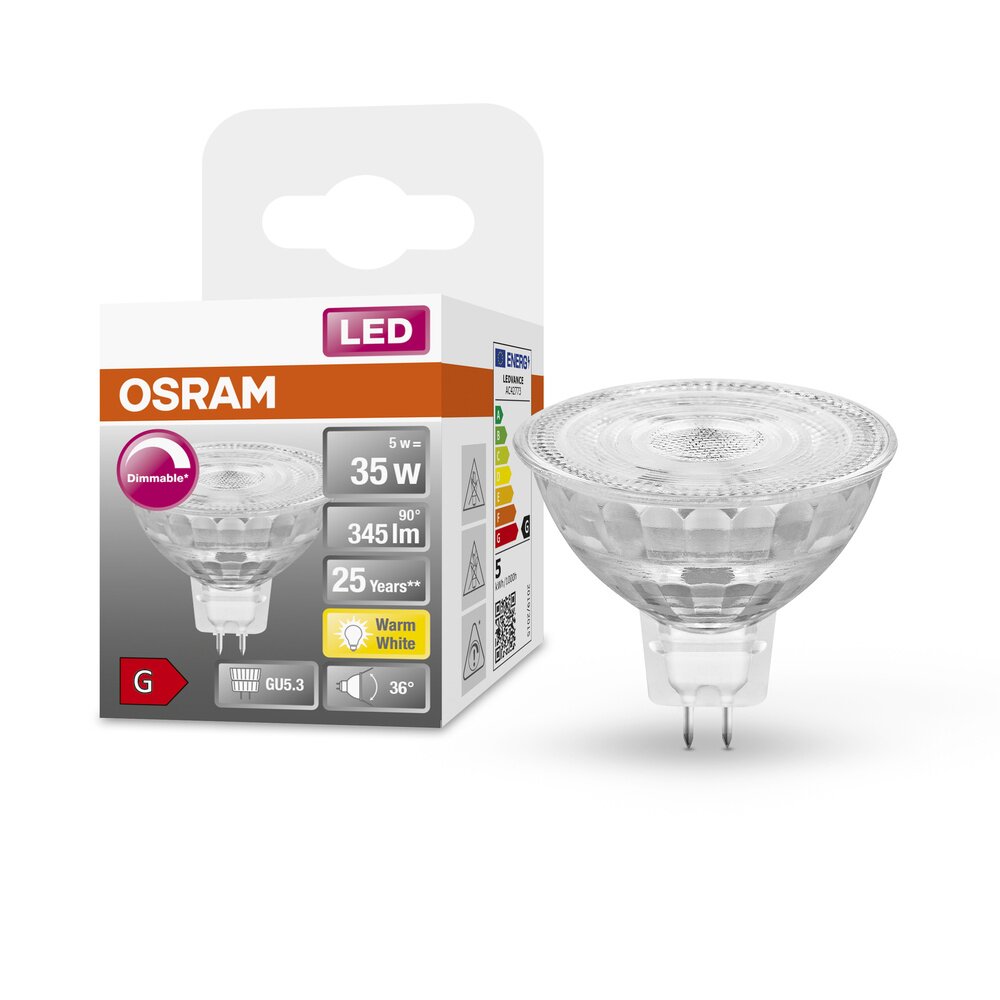 Osram LED GU10 4,9 Watt 350 Lumen 2700 Kelvin main product photo