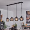 Kerang Lámpara Colgante Negro, 4 luces